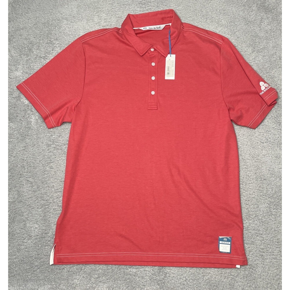 NWT Travis‎ Mathew Red Polo Durable Soft Feel Performance Golf Shirt Men XL